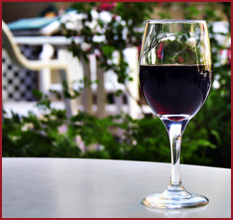 Wine Glass on the patio