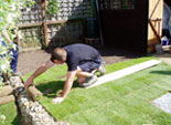 Darren Turfing a Small Lawn